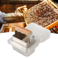 Stainless Steel Comb Honey Cutter with Plastic Box Beekeeping Tool