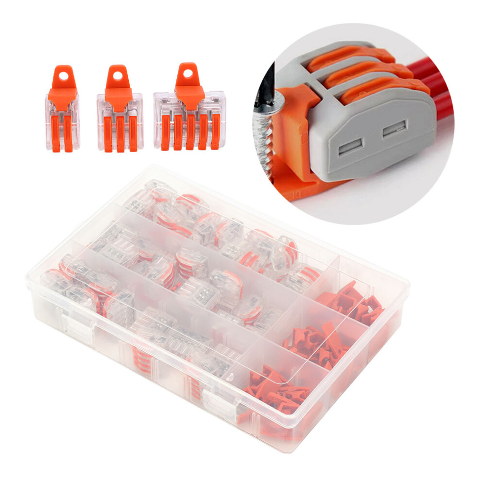 60Pcs Lever Wire Connectors Pctâ212/213/215 Compact Splicing With Mounting Clips 8711392302222