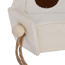 4Pcs Mini Wooden Bird Houses, 7x4x7cm, Hanging Nests for Garden