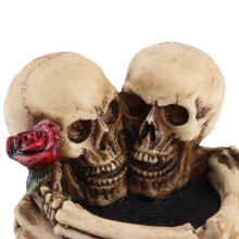 Resin Skeleton Ashtray Statue for Halloween Decor 7cm tall
