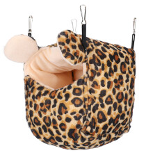 Hamster Hanging Rest House with Cotton Material Thick and Warm Leopard Design