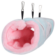 Green Small Pet Tunnel Nest Plush Cotton House for Hamsters & Squirrels