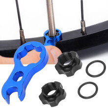 RA 109 Aluminum Bicycle Valve Nut Kit 5pcs Blue Black Cycling Accessory