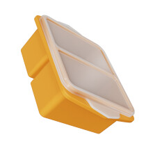 Übergroße Silikon-Eiswürfelschale mit Deckel für-Orange