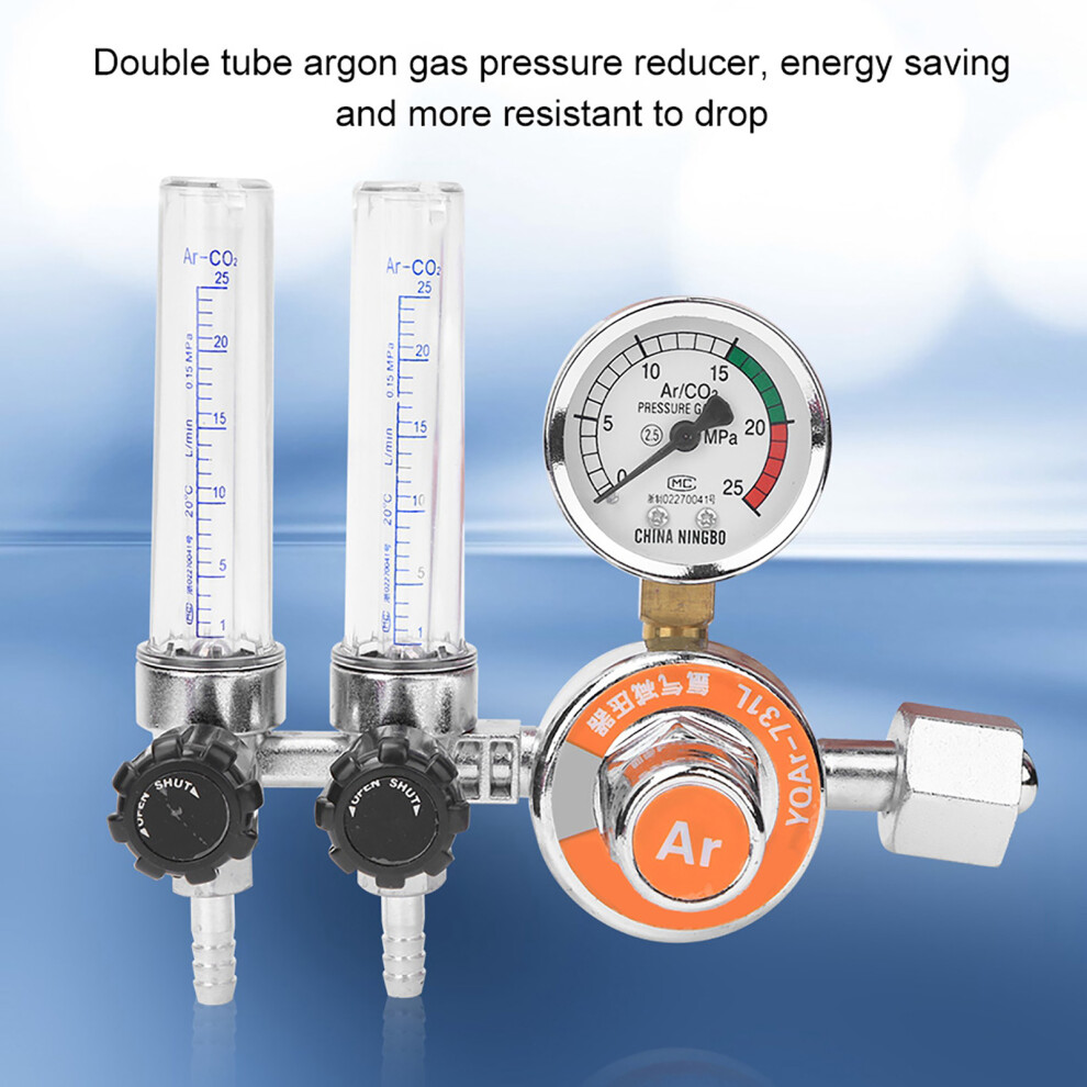 Gas Pressure Regulator Zinc Alloy Double Tube G5/8In Female Thread For Welding 8081392598445