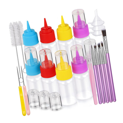 Baking Decorating Tool Includes Squeeze Bottles Funnel Tweezers