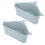 2Pcs Blue Triangular Kitchen Sink Draining Rack Organizer 26x14x9cm 2