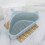 2Pcs Blue Triangular Kitchen Sink Draining Rack Organizer 26x14x9cm 1