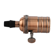 E27 Lamp Base with Switch Vintage Pendant Light Adapter Metal Construction