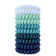 Modische, elastische Haargummis mit Handykabel-Motiv, spiralförmige Haargummis für Damen und Mädchen, wasserabweisend, nicht saugfähig, dicker