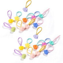Elásticos de cabelo com bolinhas, acessórios que não danificam os fios, design exclusivo para meninas, perfeitos para diversas ocasiões, como