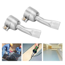 2Pcs Stainless Steel Hot Air Gun Welding Nozzles for PVC & PP Sheets