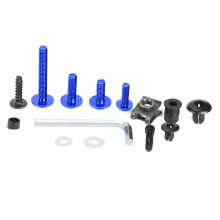 173pcs Motorcycle Fairing Bolts Kit ABS Aluminum Screws Nuts Blue