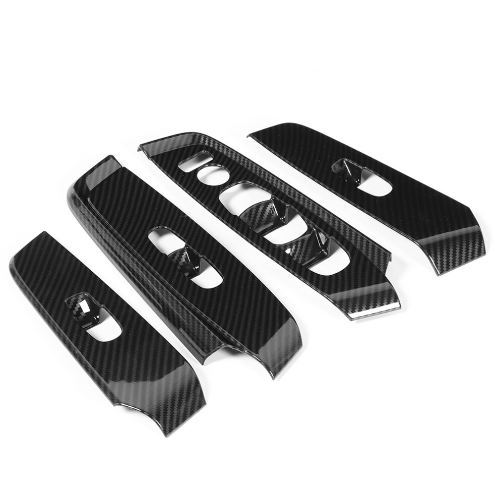 4Pcs Carbon Fiber Pattern Window Lift Panel Trim Fit For Nissan Sylphy Sentra 2020 6941392508689