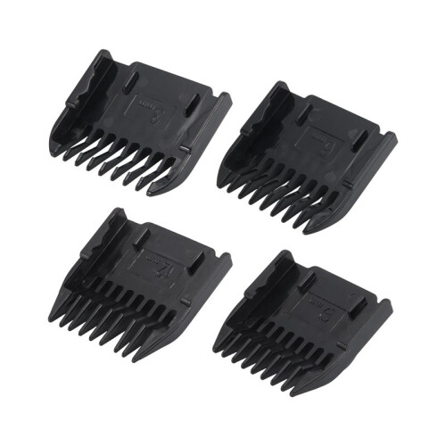 Electric Clipper Accessories,4Pcs Cut Clipper Limit Comb Guide Attachment Size Barber Replacement(3mm,6mm,9mm,12mm)