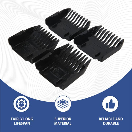Electric Clipper Accessories,4Pcs Cut Clipper Limit Comb Guide Attachment Size Barber Replacement(3mm,6mm,9mm,12mm) 1