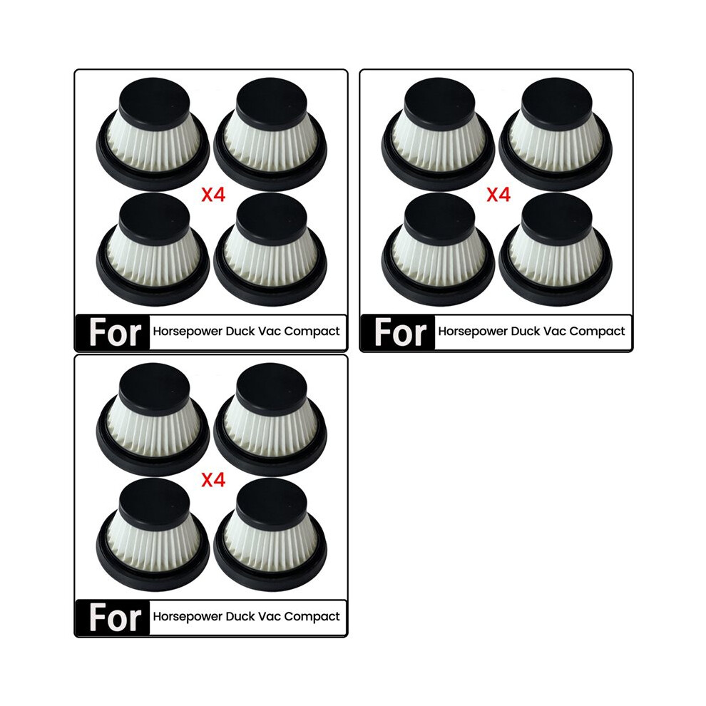 12Pcs Replacement Filter For Horsepower Duck Vac Compact Vacuum Cleaner Washable Filter Vacuum Parts 6032366103150