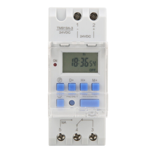 TM919A-3 24V 16A Digital Timer Switch with LCD Display 1