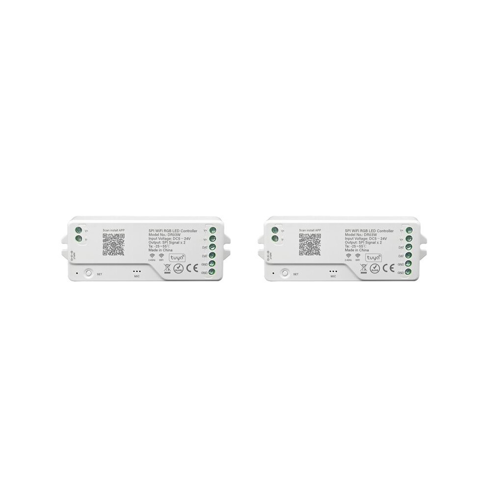 2X Spi Wifi Rgb Led Controller Dr03w Tuya Wifi Led Controller For Ws2811 Ws2812b Ws2815 Addressable Rgb Led Strip Work 6031166252716