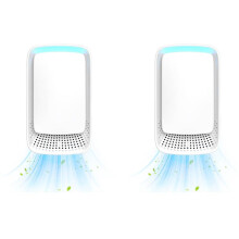 2X Luftionisierer für Zuhause, Plug-in-Luftreiniger für Zuhause, Leiser und Tragbarer Luftreiniger für Schlafzimmer, Haustiere, Küche, Büro (EU)