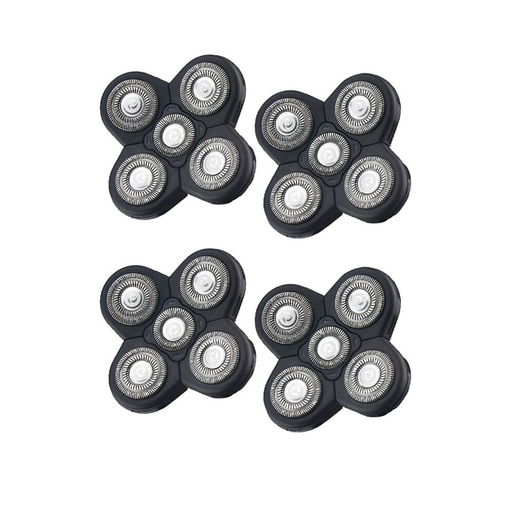 Torribaly 4Pcs Replacement Shaver Electric Shaver 5D Independently 5 Cutter Floating Stainless Steel Shaver Blade