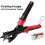 Portable High-Quality Multi-Function Belt Puncher, 250mm, Black & Red 2