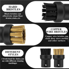40 Pcs Steam Cleaner Brush Heads Steam Brushes Attachments Replacement Steam Clean Brush Heads for HardSurface