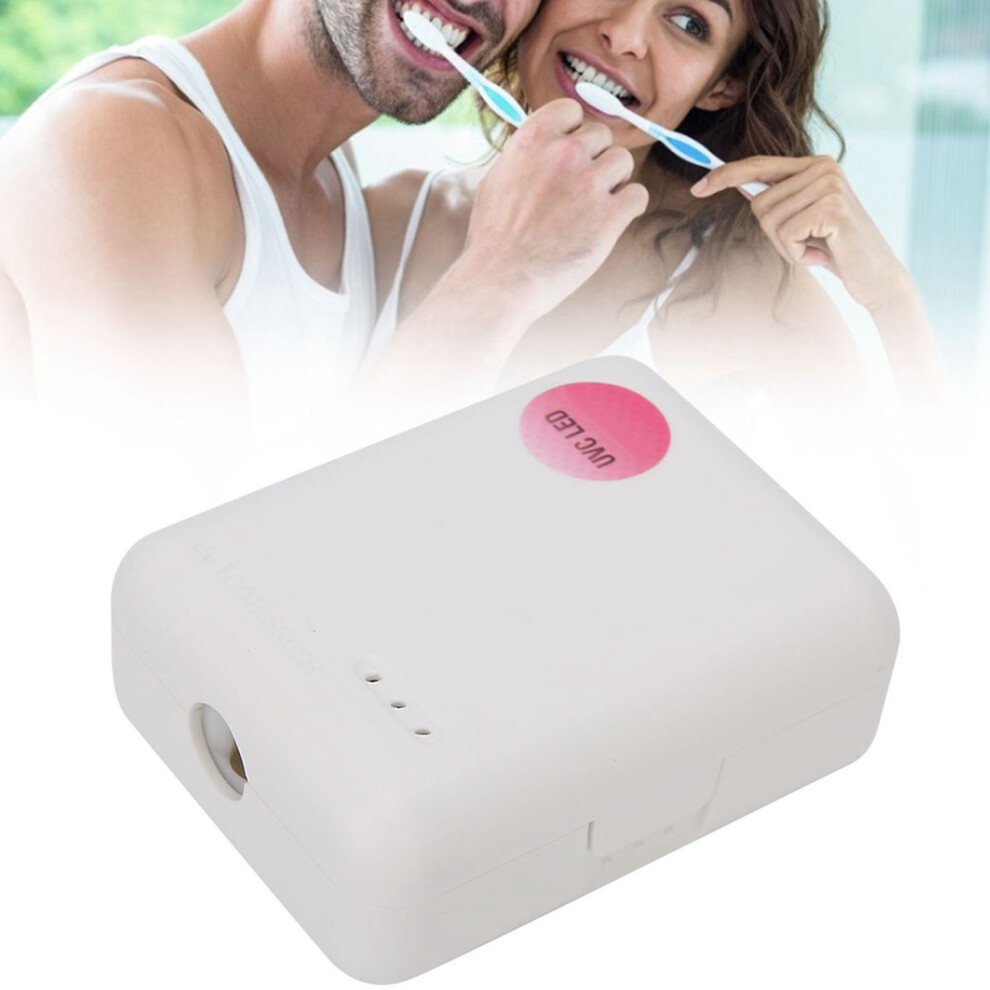 White Portable Wall-Mounted Uv Toothbrush Cleaner Eu 3-4Mw