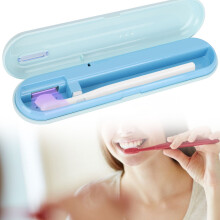Portable USB UV Toothbrush Sterilizer Box, Blue, 0.5W, Disinfection