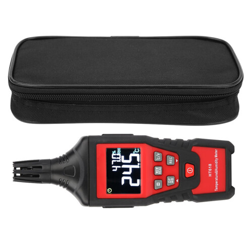Digital Temp & Humidity Meter HT618, Dual LCD, Portable, High Accuracy 1