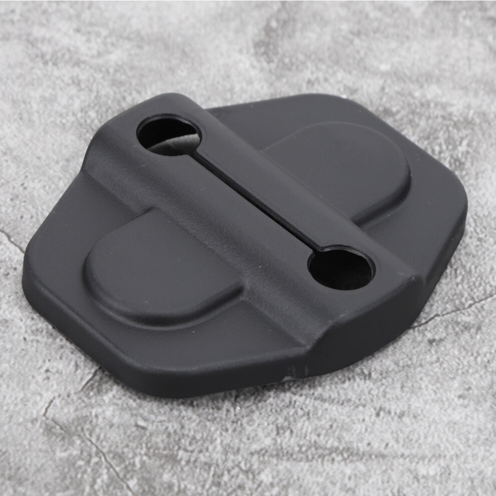6Pcs Abs Car Door Lock Cover Trim Fit For Jeep Wrangler Jl 2018-2019 Black 4941392312516