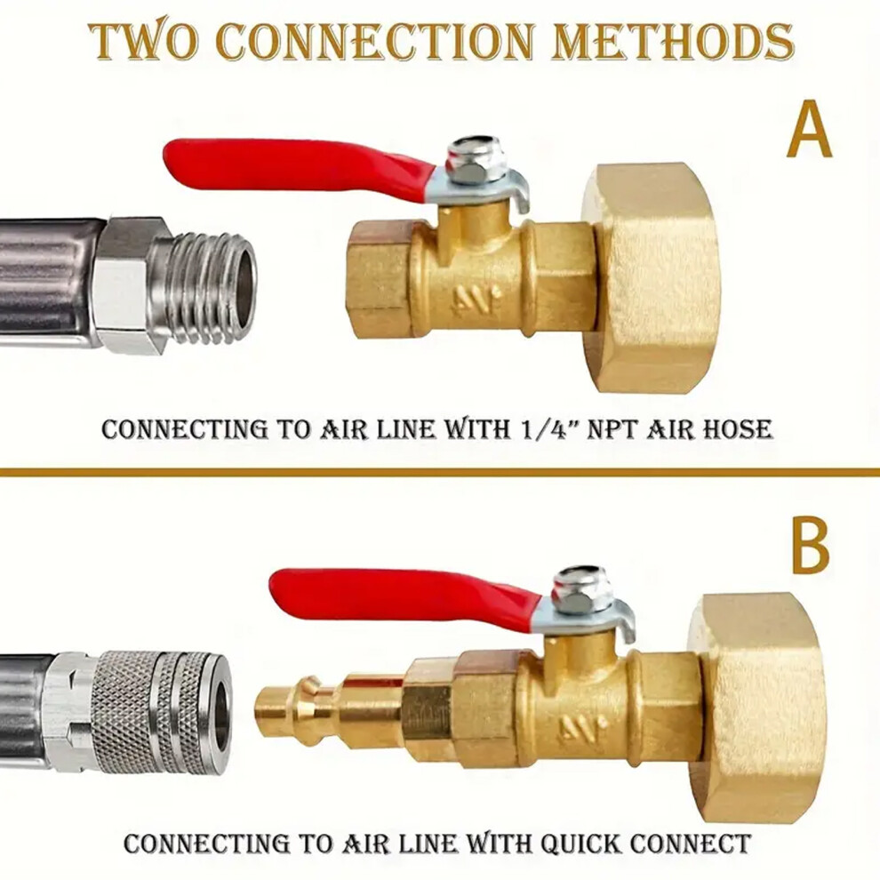 Brass Garden Hose Quick Connector For Rv & Faucets 6001832809902