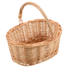 1Panier En Osier Beige Artisanal Pour Décoration