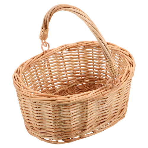 1Panier En Osier Beige Artisanal Pour Décoration