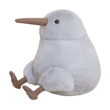 Juguete de Peluche de Pájaro Kiwi Realista Almohada Corporal Rellena de Pájaro Kiwi Gris Regalos de Peluche de Pájaro Kiwi Sentado Realista ,A