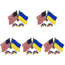 15Stk Vielseitige Us-Flaggenbrosche Metall Für Kleidung Anzug