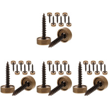 32Pcs Brass Mirror Screws with Decorative Caps for Easy Wall Mounting