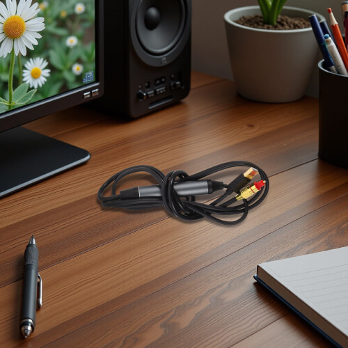 Black Digital Optical Audio Cable Plastic USB Adapter for Home Use 2
