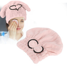 Wasserfeste pinke Duschhaube für Frauen und Mädchen schnelltrocknender Bad-Haarabdeckung