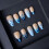 (XS) Blue Tip Fake Nails - Durable Stage Performance 5