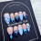 (XS) Blue Tip Fake Nails - Durable Stage Performance 7