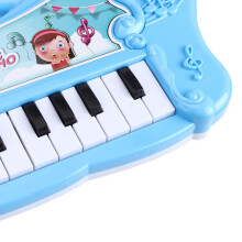 Kinder Elektrisches Klavier Spielzeug 24-Tasten Bildungs-Musikgeschenk für Babys Mädchen Blau