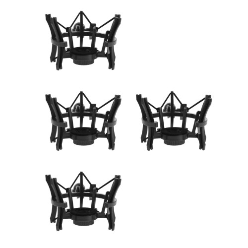 4Pcs Portable Mic Holder Shock Mount Black Durable for Streaming 2