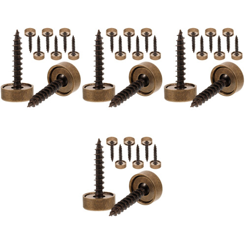 32Pcs Brass Mirror Screws with Decorative Caps for Easy Wall Mounting 1