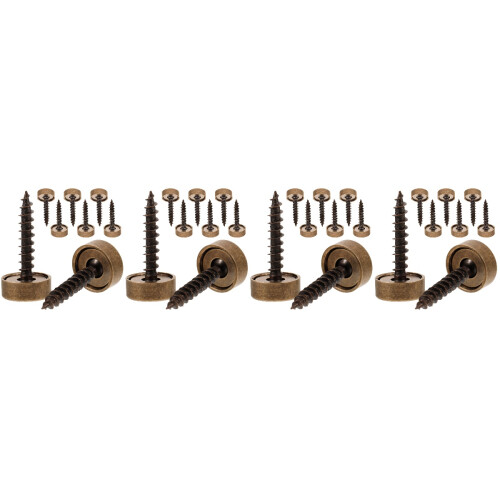 32Pcs Brass Mirror Screws with Decorative Caps for Easy Wall Mounting 2