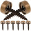 32Pcs Brass Mirror Screws with Decorative Caps for Easy Wall Mounting 10