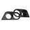 2x E46 M3 Front Fog Light Covers Matte Black 9