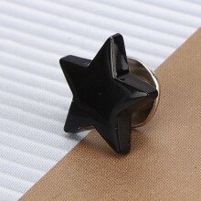 DIY Clothing & Shoe Decor 20Pcs Bright Black Star Rivet Stud Buttons Set