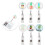 Portable Rotating Work Card Clip with Drawstring, ABS, 118g 1