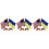 9Pcs Versatile Alloy National Flag Brooch Pins Multi Color Decorative 3